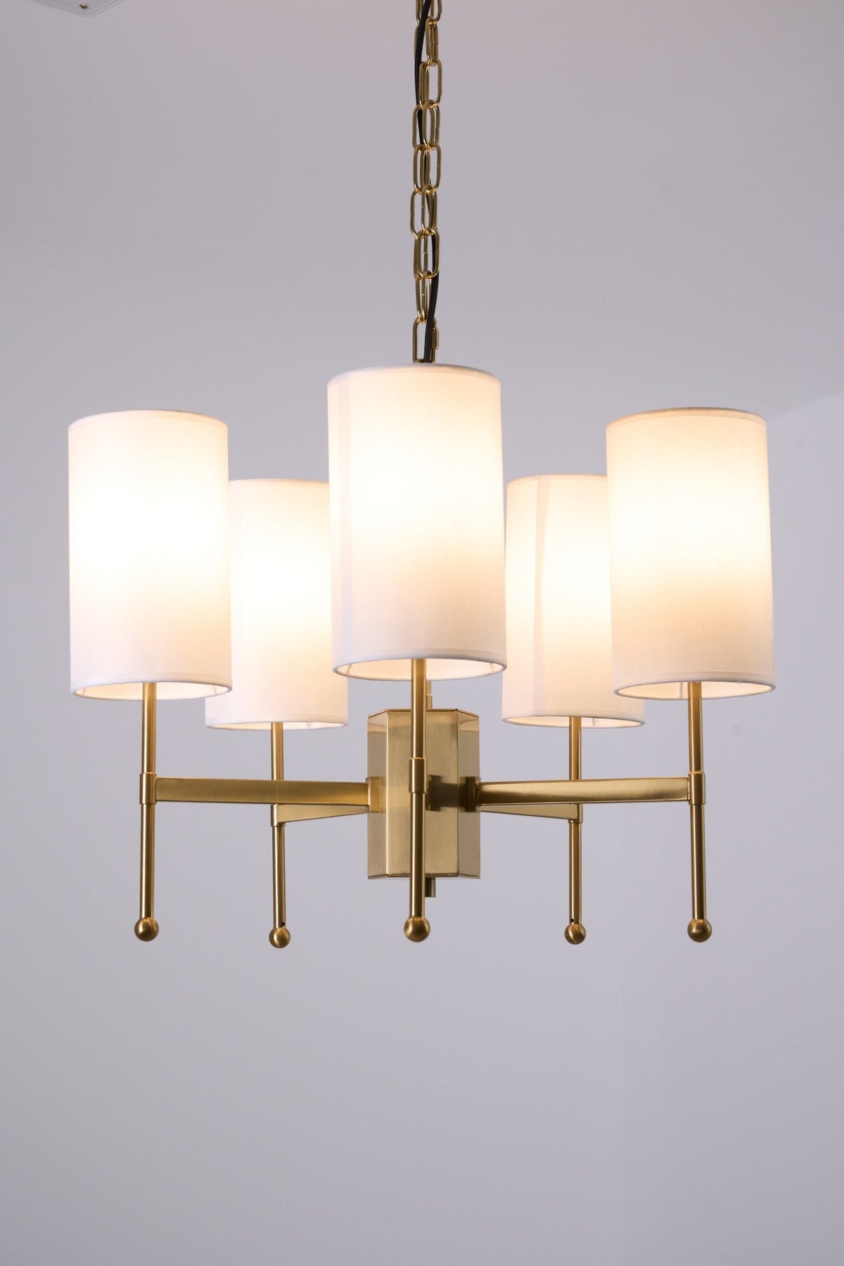 Ulcarisra lampadario in ottone e tessuto vintage Tradizionale