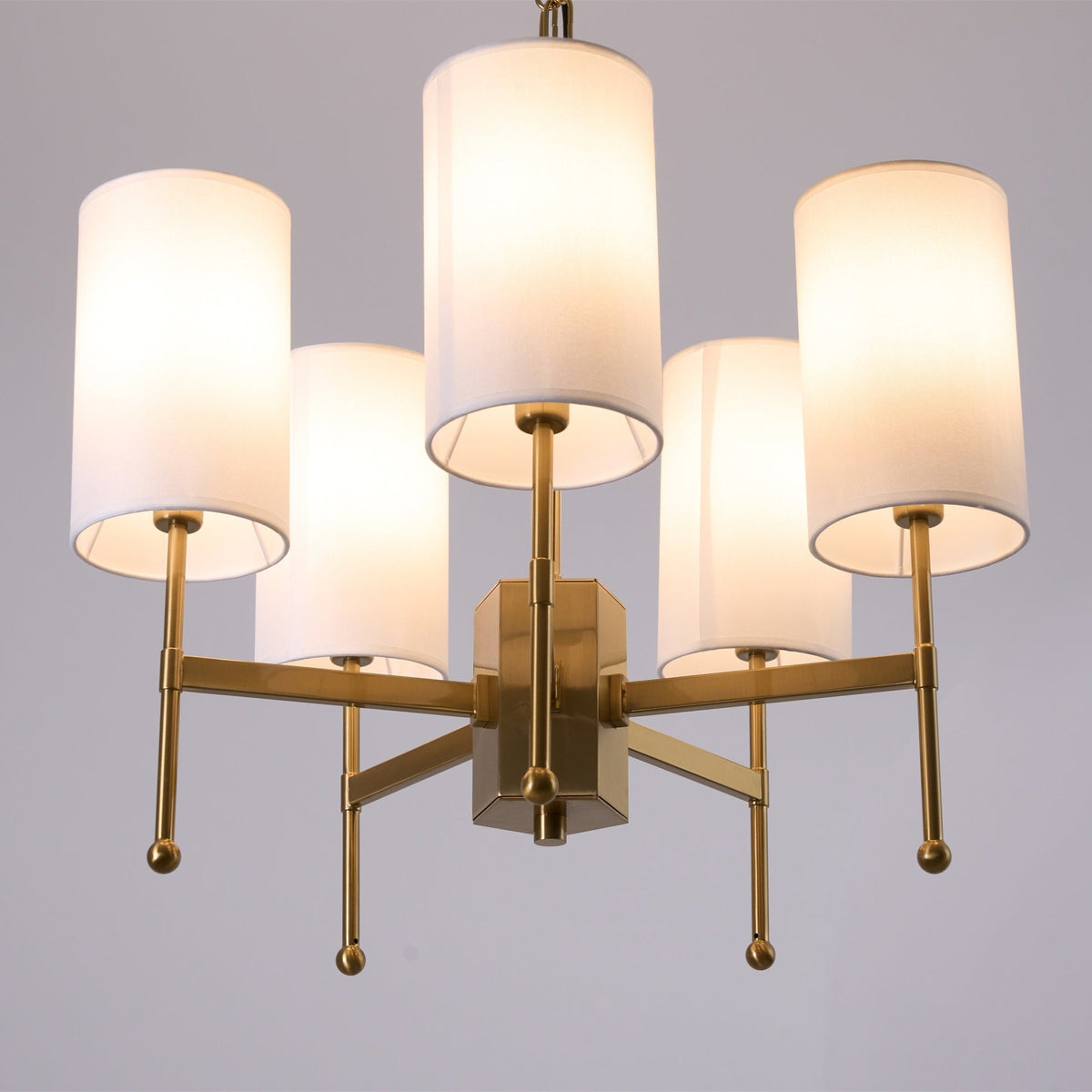 Ulcarisra lampadario in ottone e tessuto vintage Tradizionale