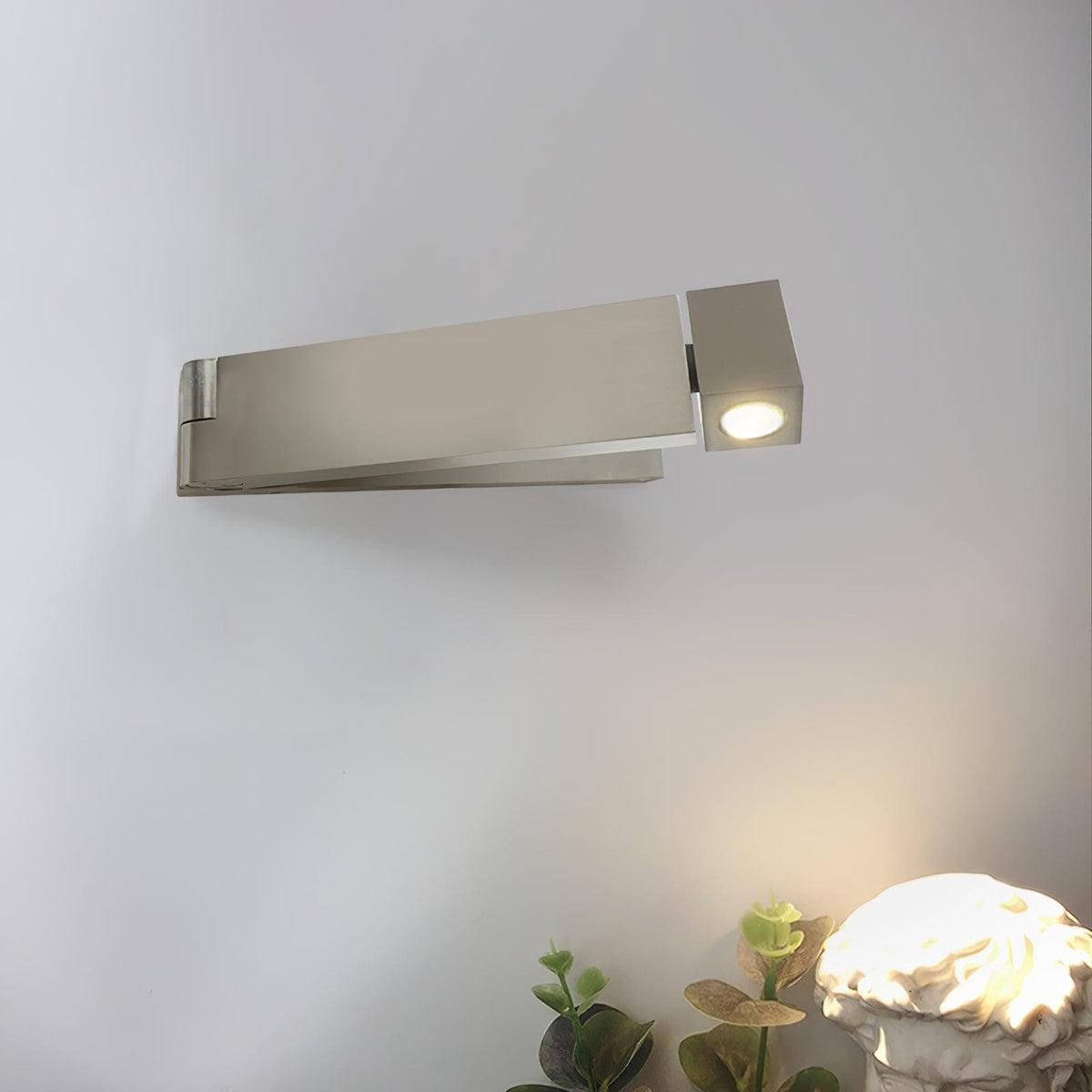 LED lampada da parete Corpo in Leghe di Alluminio nero Opaco Nickel minimalista in nichel