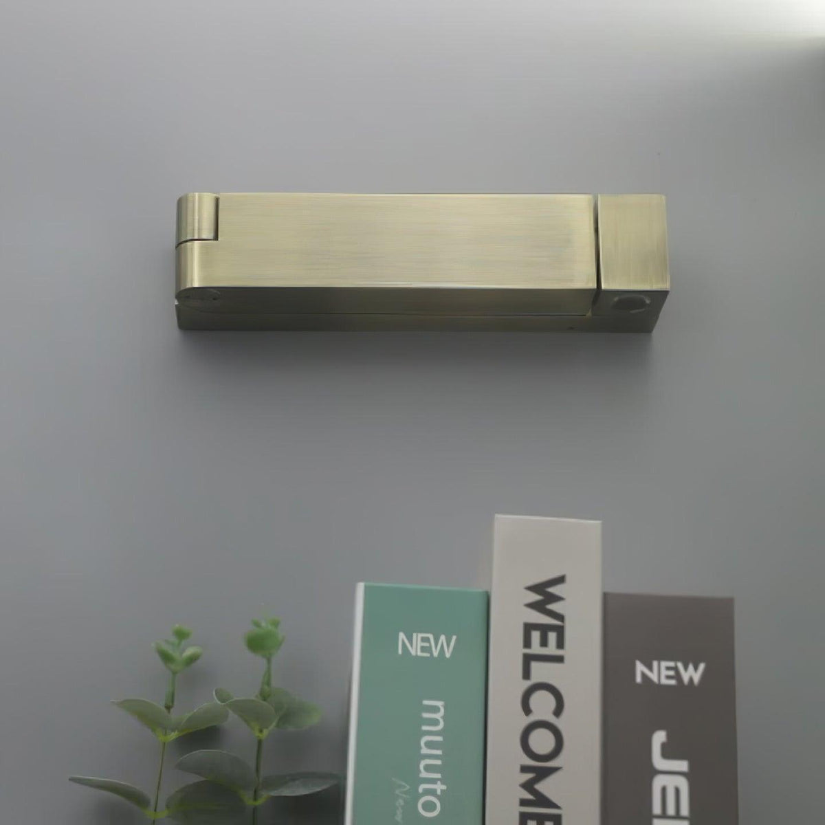 LED lampada da parete Corpo in Leghe di Alluminio nero Opaco Nickel minimalista in nichel