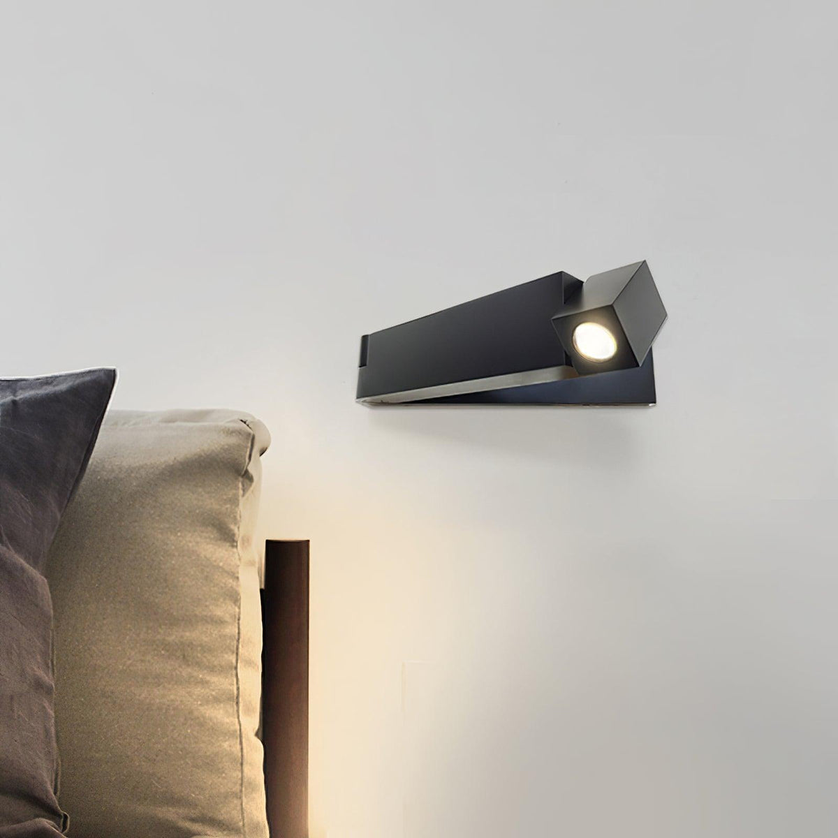 LED lampada da parete Corpo in Leghe di Alluminio nero Opaco Nickel minimalista in nichel