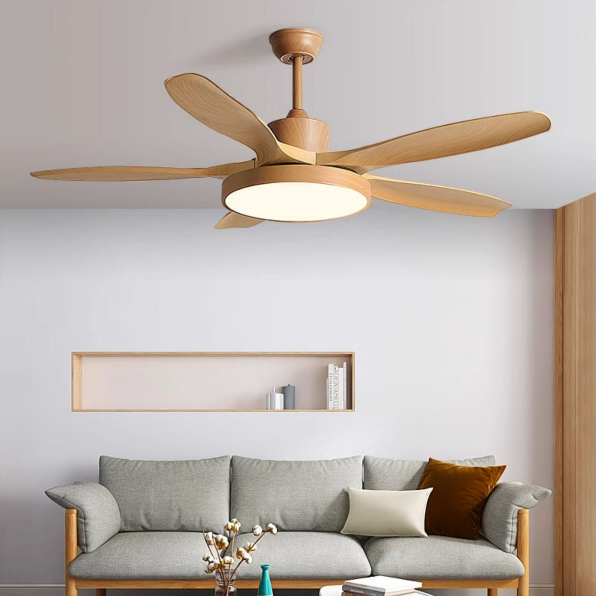 Renalella Ventilatore da soffitto con luce StillWind