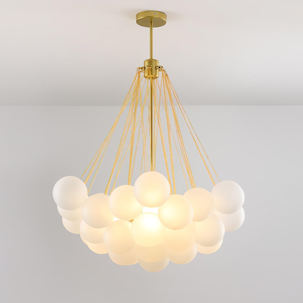 Lustra Lux Lampadario con Bolle in Vetro Satinato - Relic Pieces