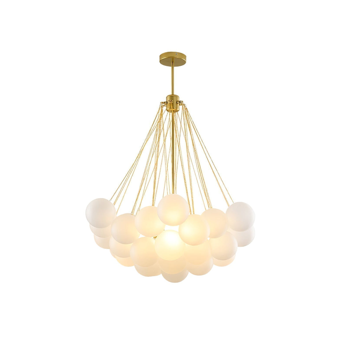 Lustra Lux Lampadario con Bolle in Vetro Satinato - Relic Pieces