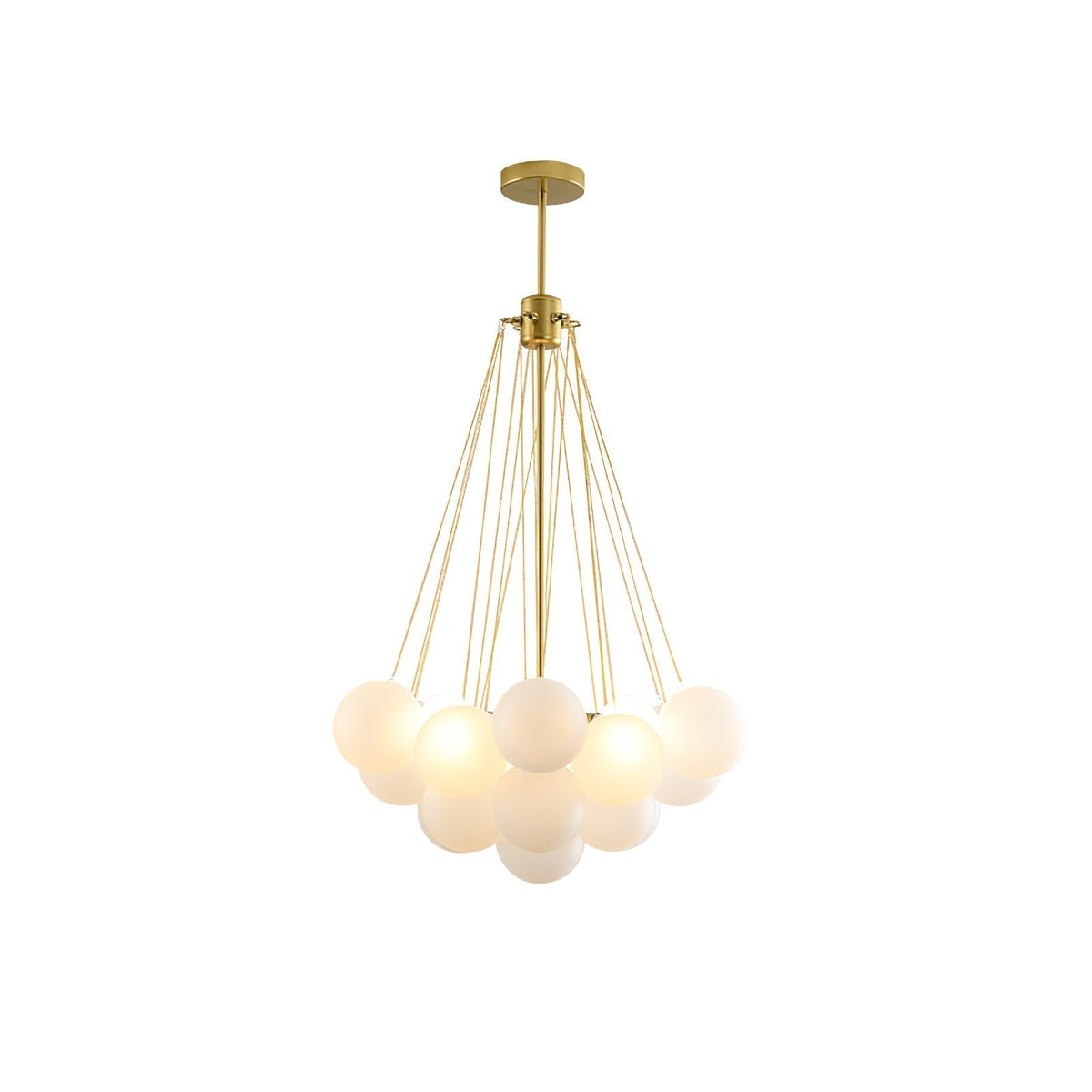 Lustra Lux Lampadario con Bolle in Vetro Satinato - Relic Pieces