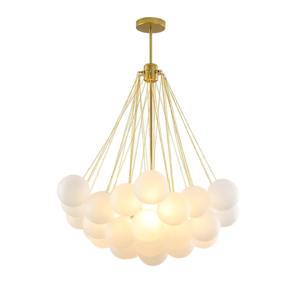 Lustra Lux Lampadario con Bolle in Vetro Satinato - Relic Pieces
