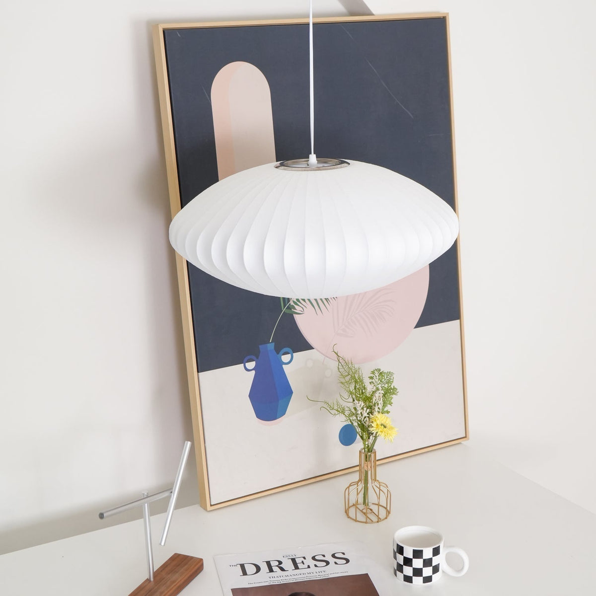 Elaeniella lampada a sospensione Bubble Geometric a globo