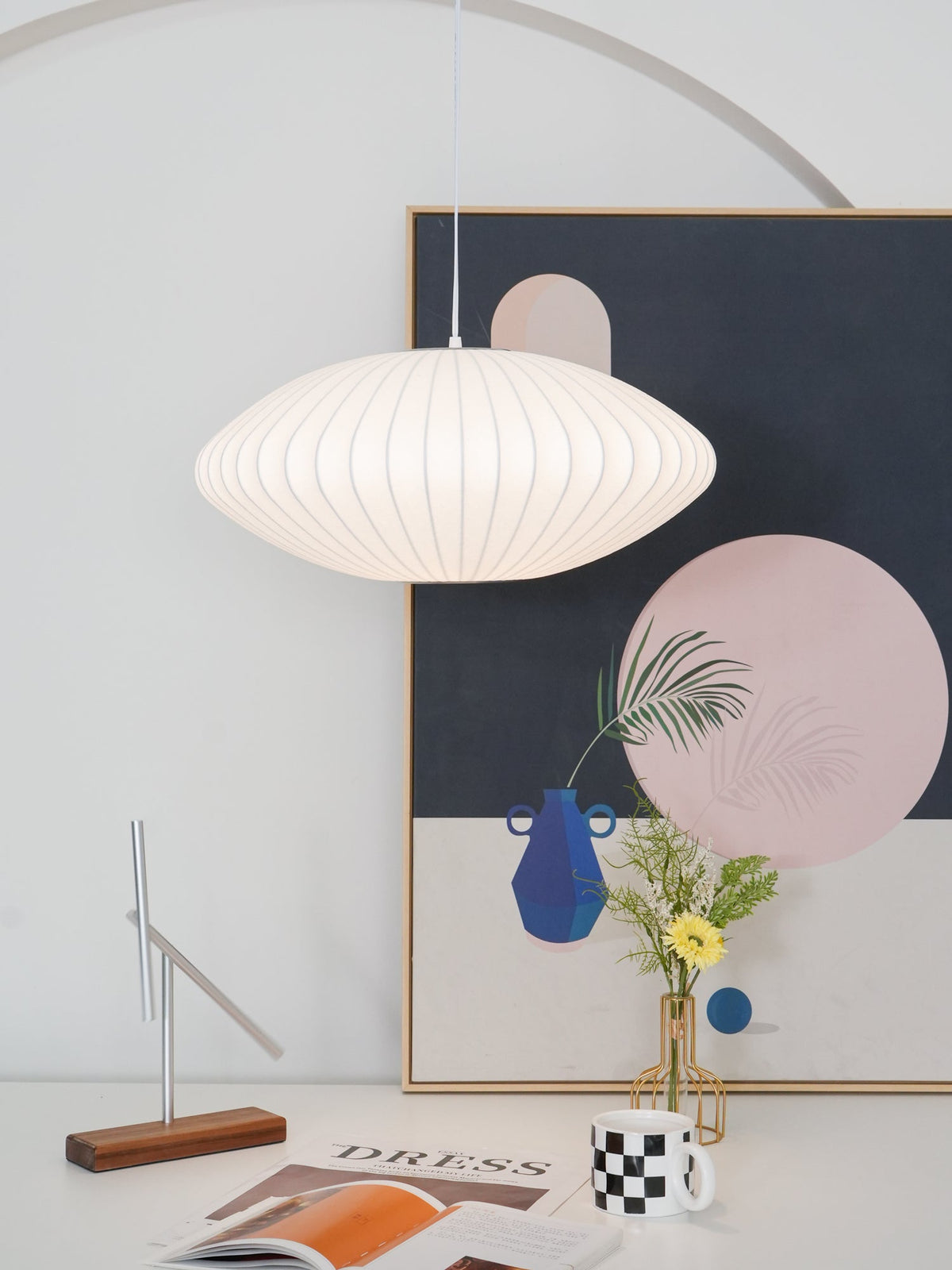 Elaeniella lampada a sospensione Bubble Geometric a globo