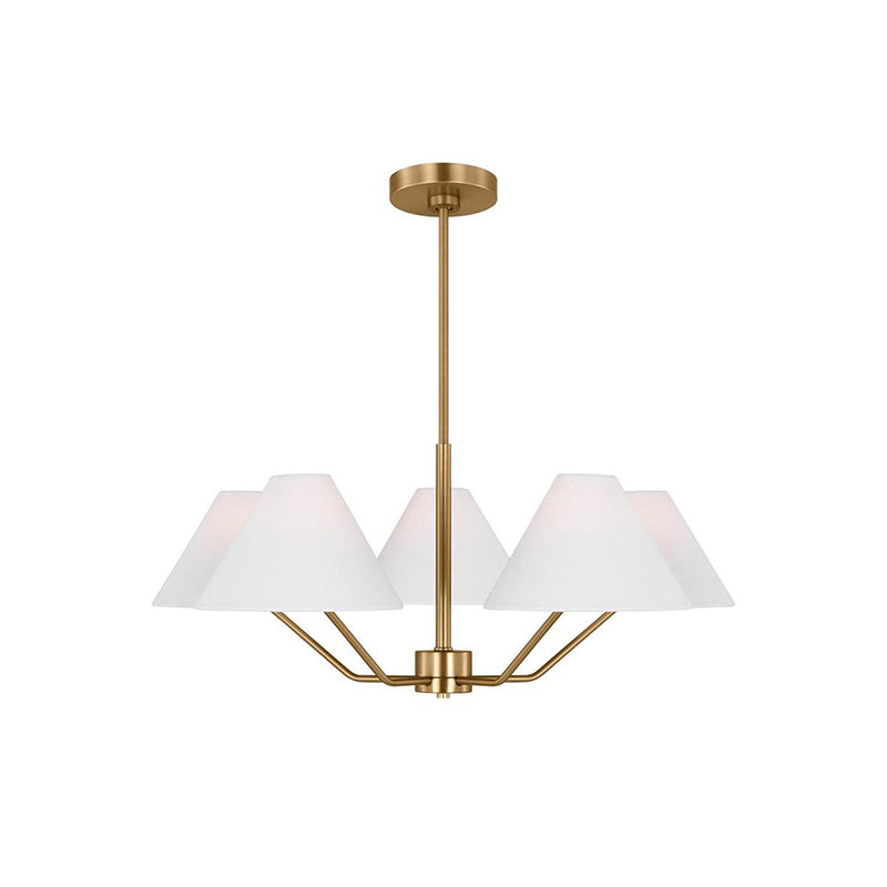 Kevenor lampadario ottone Paralumi in tessuto a Cono moderni