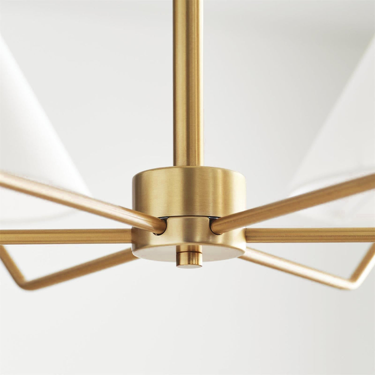 Kevenor lampadario ottone Paralumi in tessuto a Cono moderni