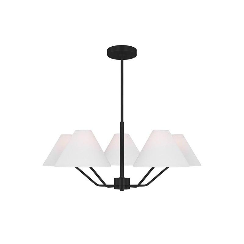 Kevenor lampadario ottone Paralumi in tessuto a Cono moderni