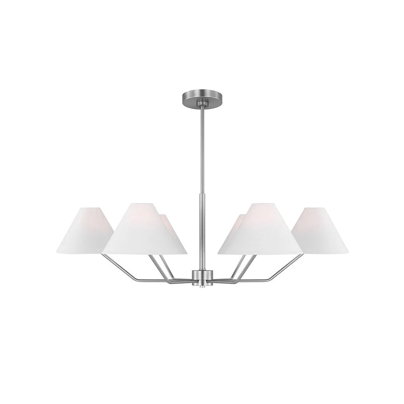 Kevenor lampadario ottone Paralumi in tessuto a Cono moderni