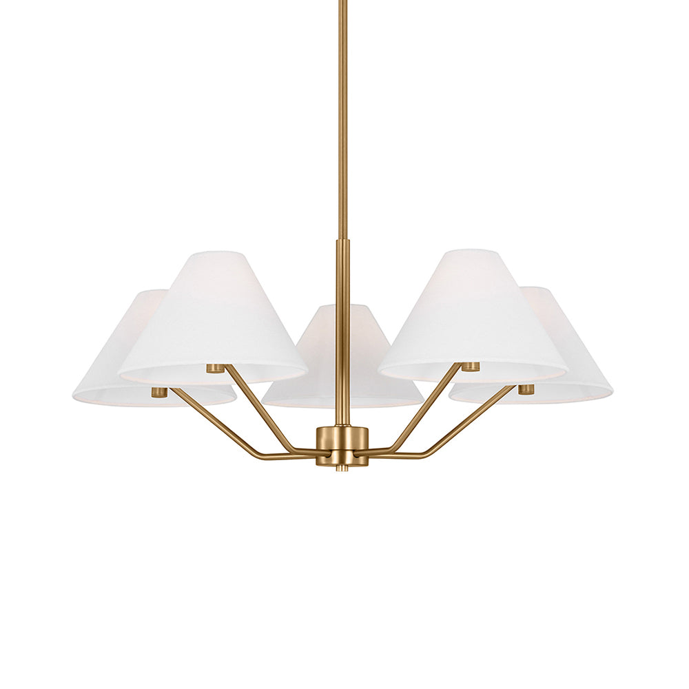 Kevenor lampadario ottone Paralumi in tessuto a Cono moderni