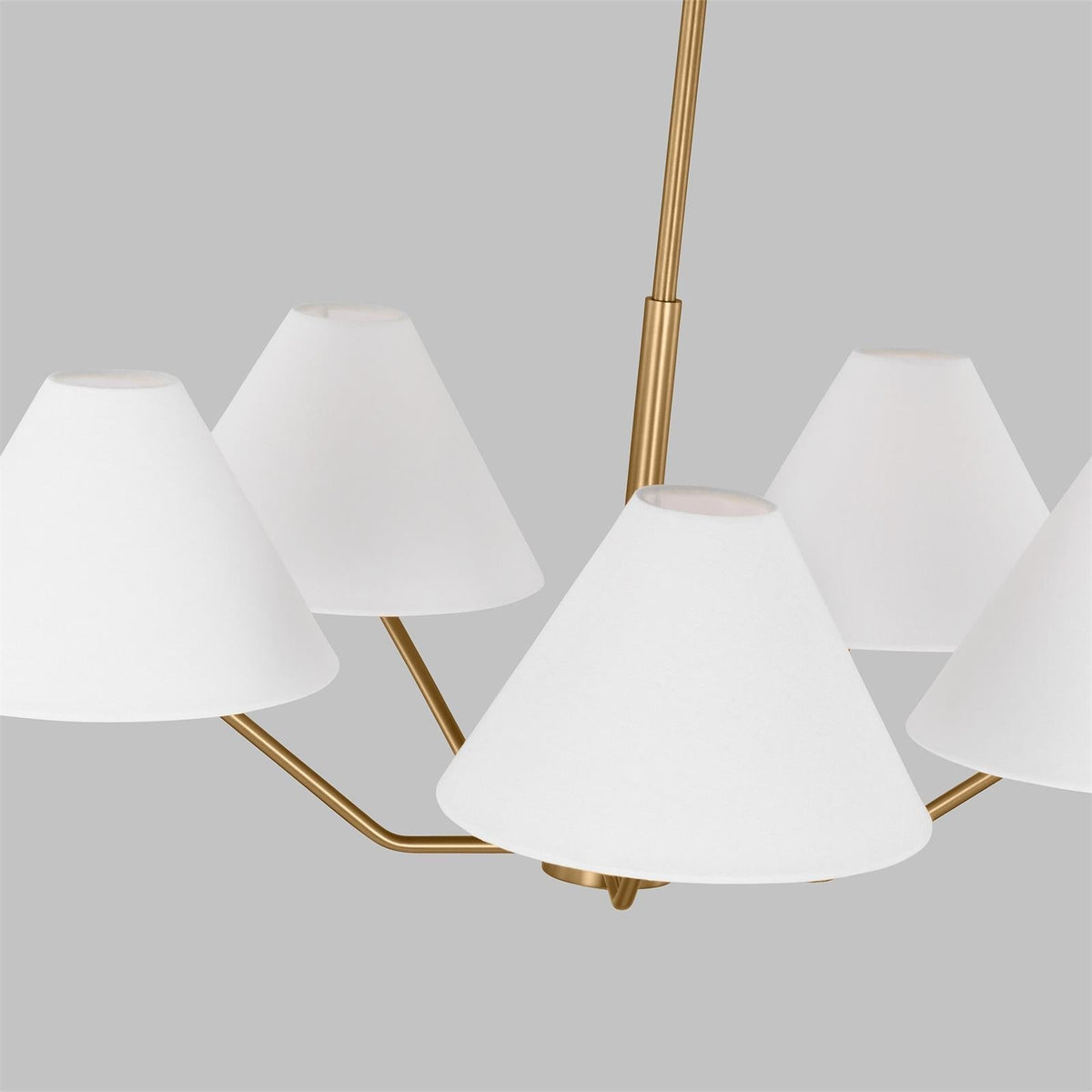 Kevenor lampadario ottone Paralumi in tessuto a Cono moderni