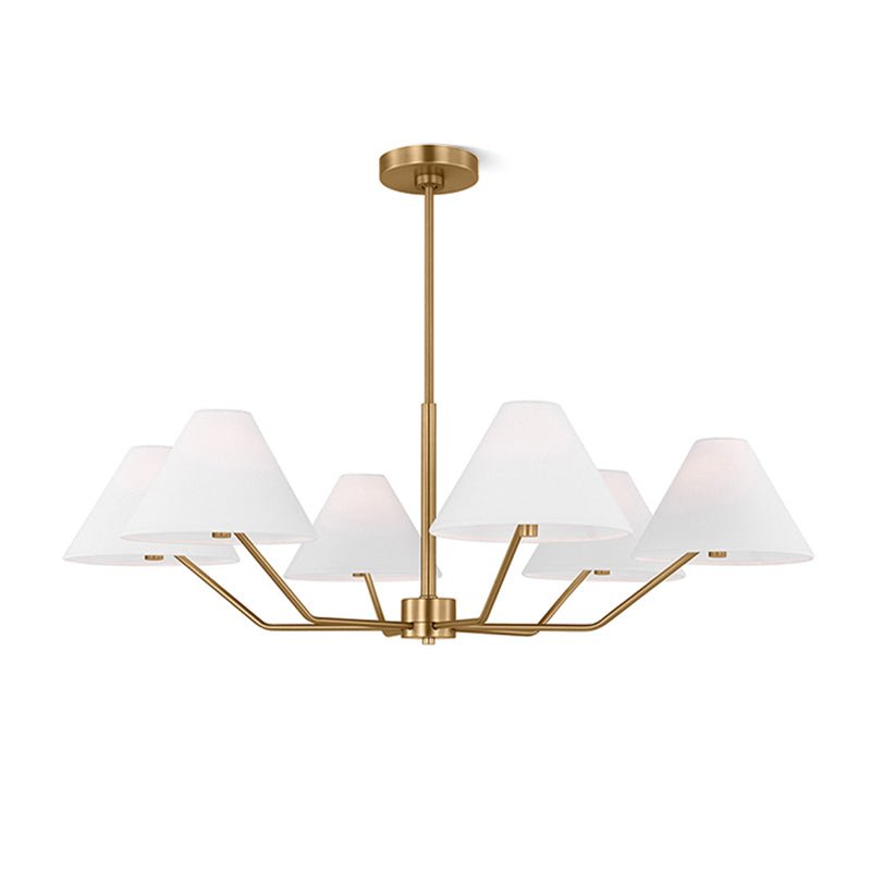 Kevenor lampadario ottone Paralumi in tessuto a Cono moderni