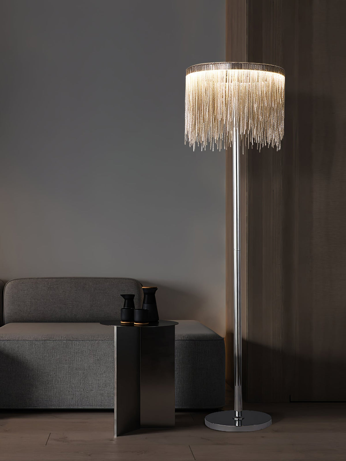 Fringe lampada da terra Catena Tasselli