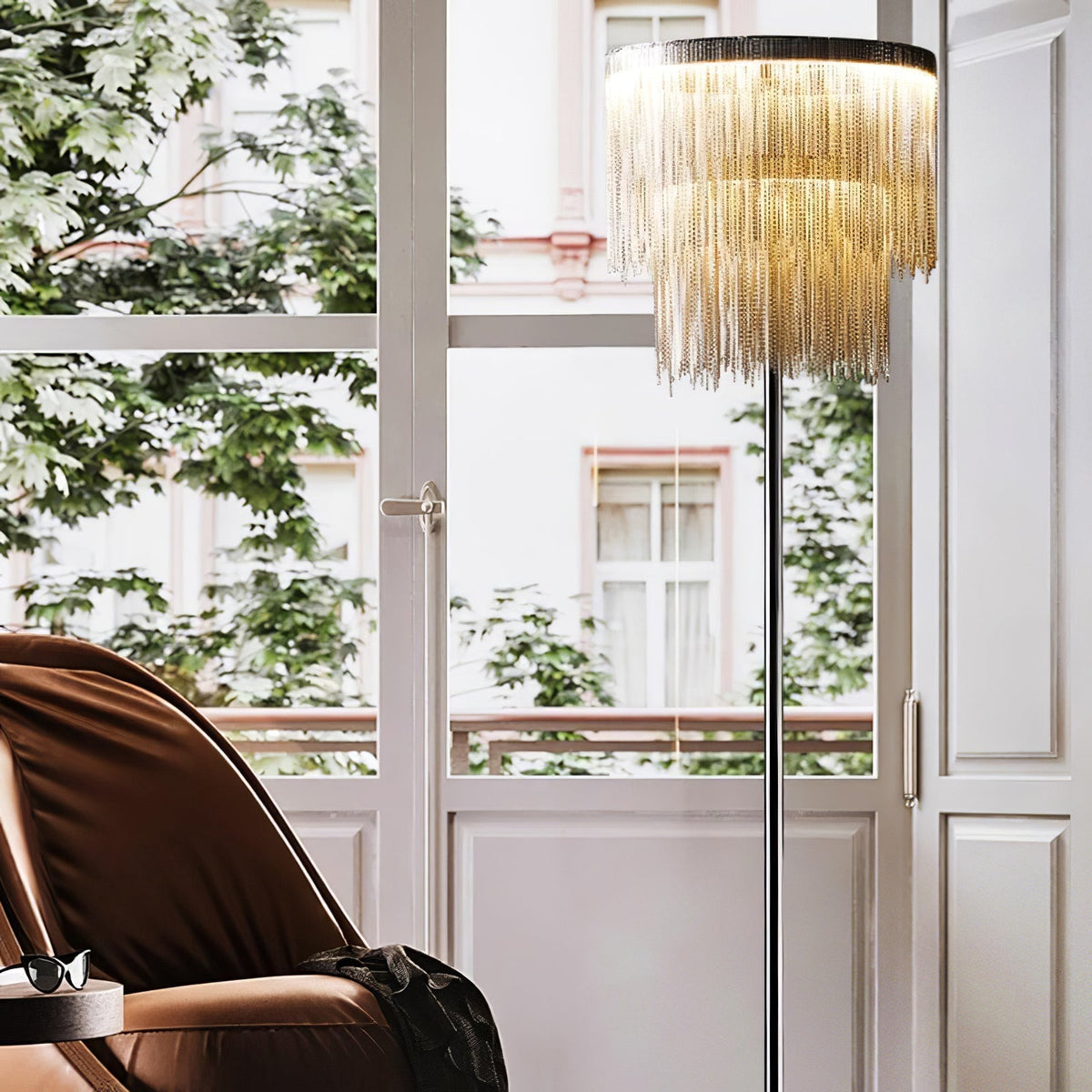 Fringe lampada da terra Catena Tasselli