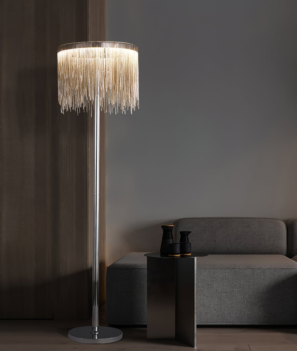 Fringe lampada da terra Catena Tasselli