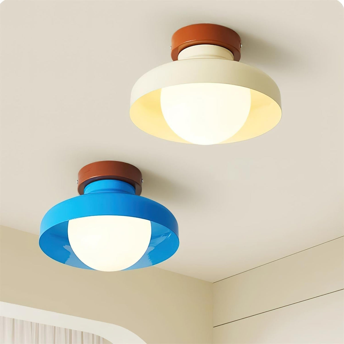 Valaneria lampada da soffitto plafoniera in metallo Blu