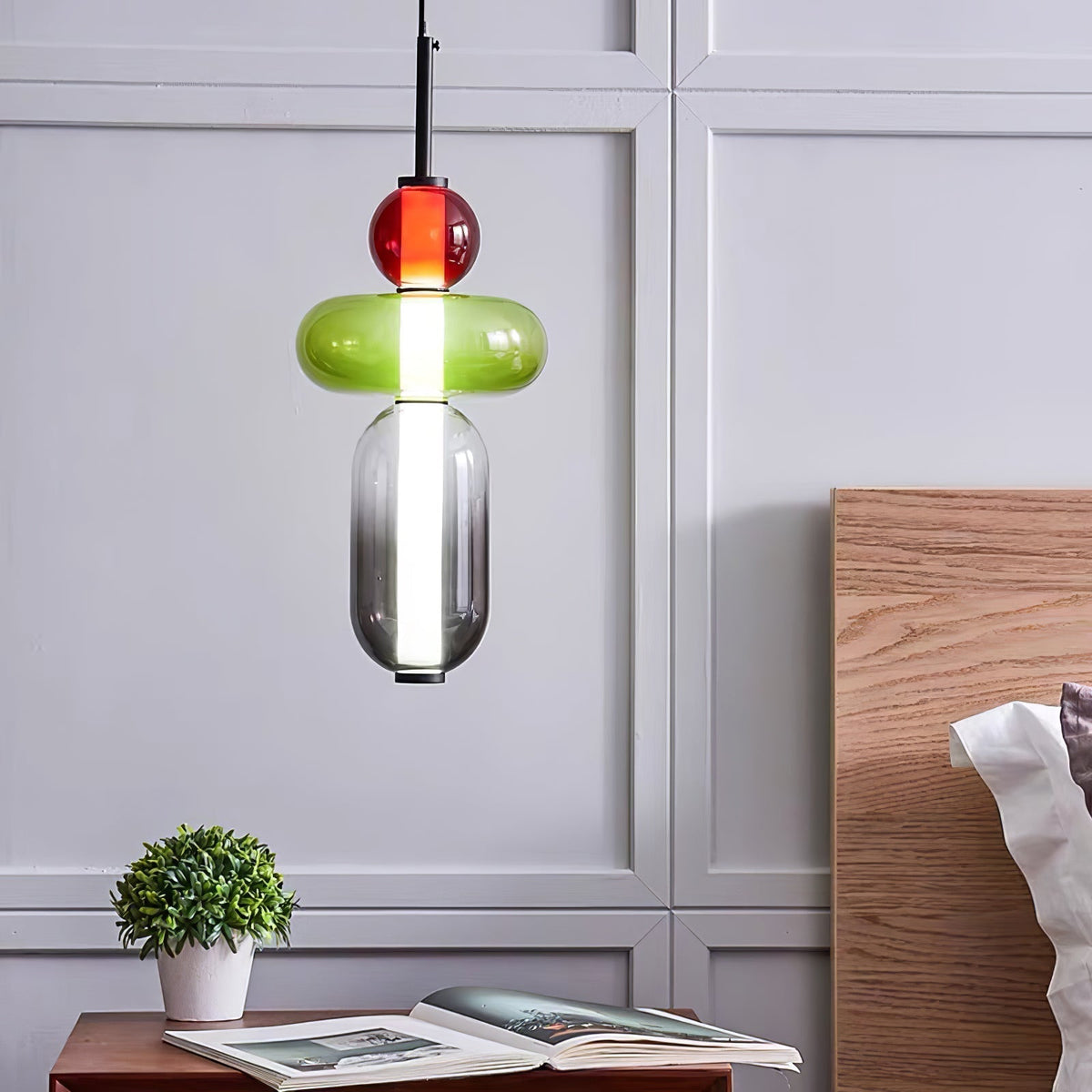 Eiriniella lampada a sospensione in vetro Candito