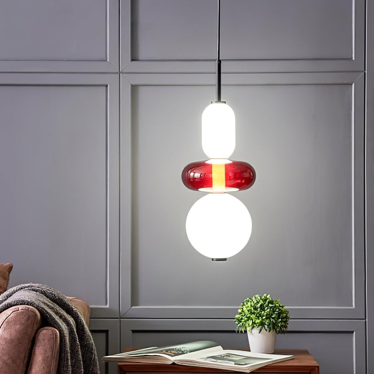 Eiriniella lampada a sospensione in vetro Candito