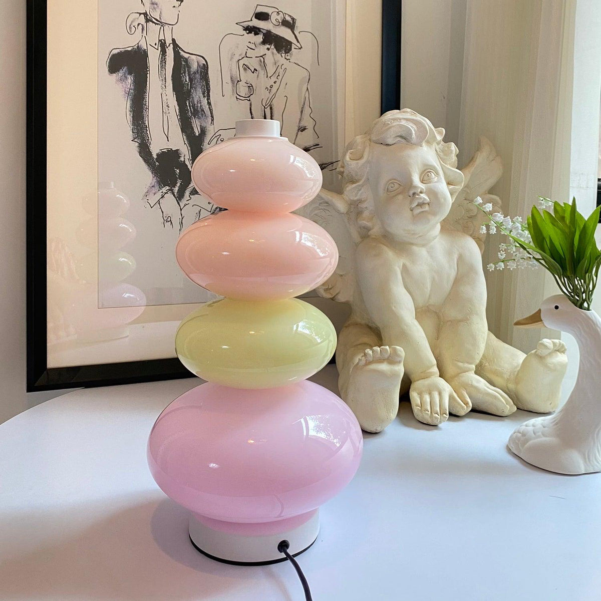 Nimbx lampada da tavolo in marmo artistico