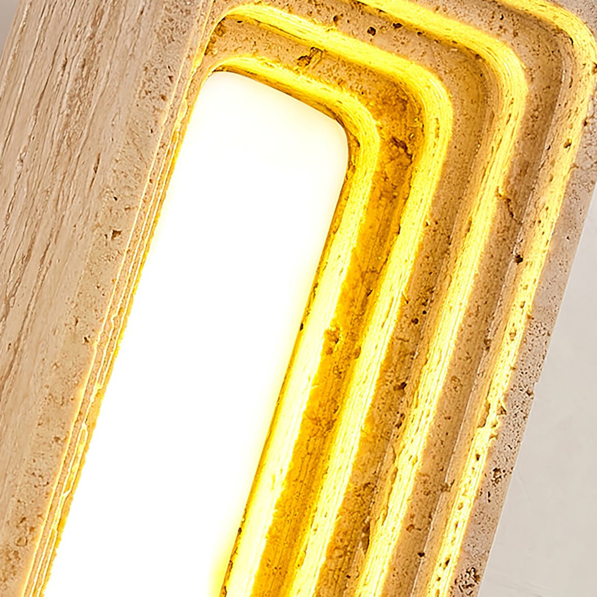 Atheila lampada da parete in travertino Giallo