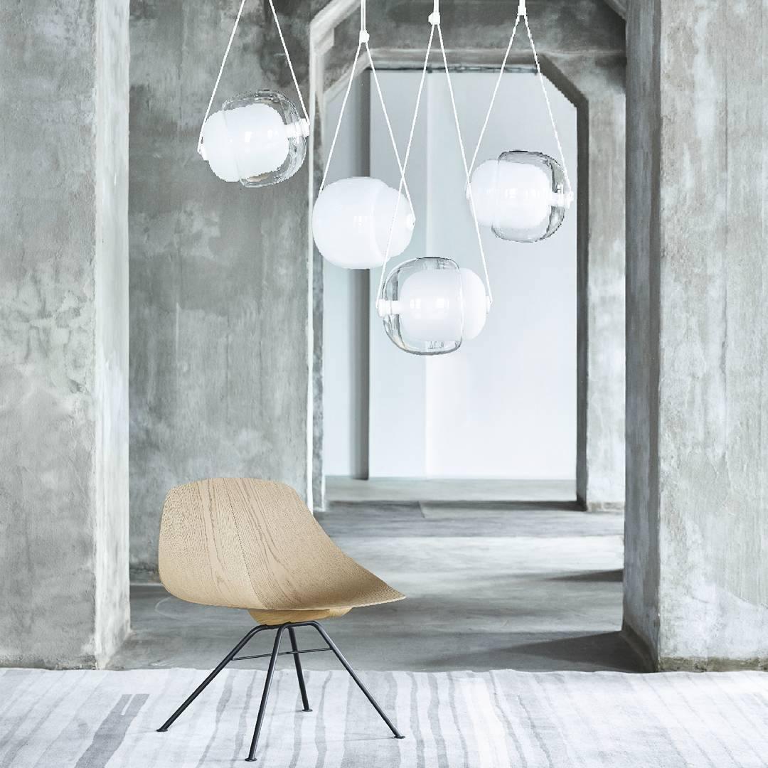 Ovexa lampada a sospensione contemporanea in vetro