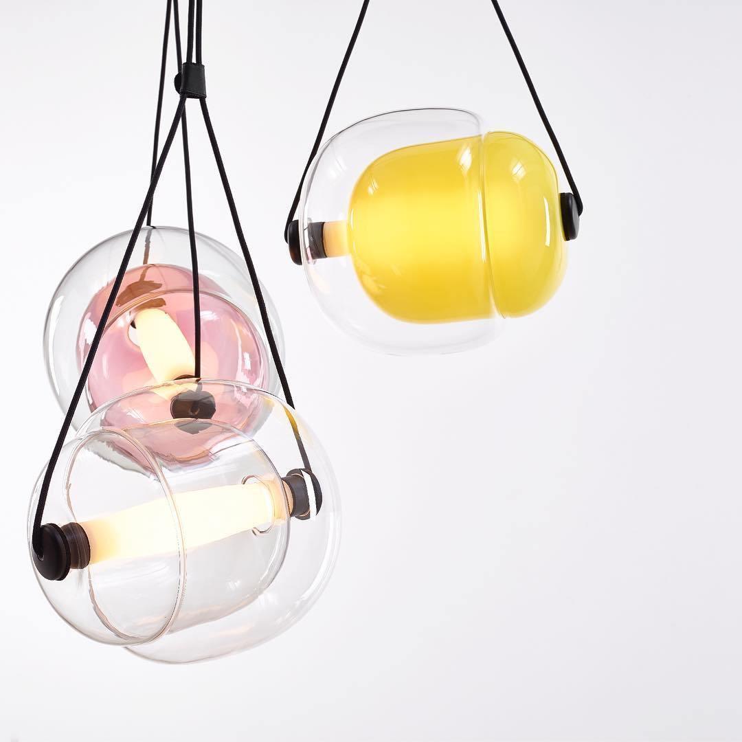 Ovexa lampada a sospensione contemporanea in vetro