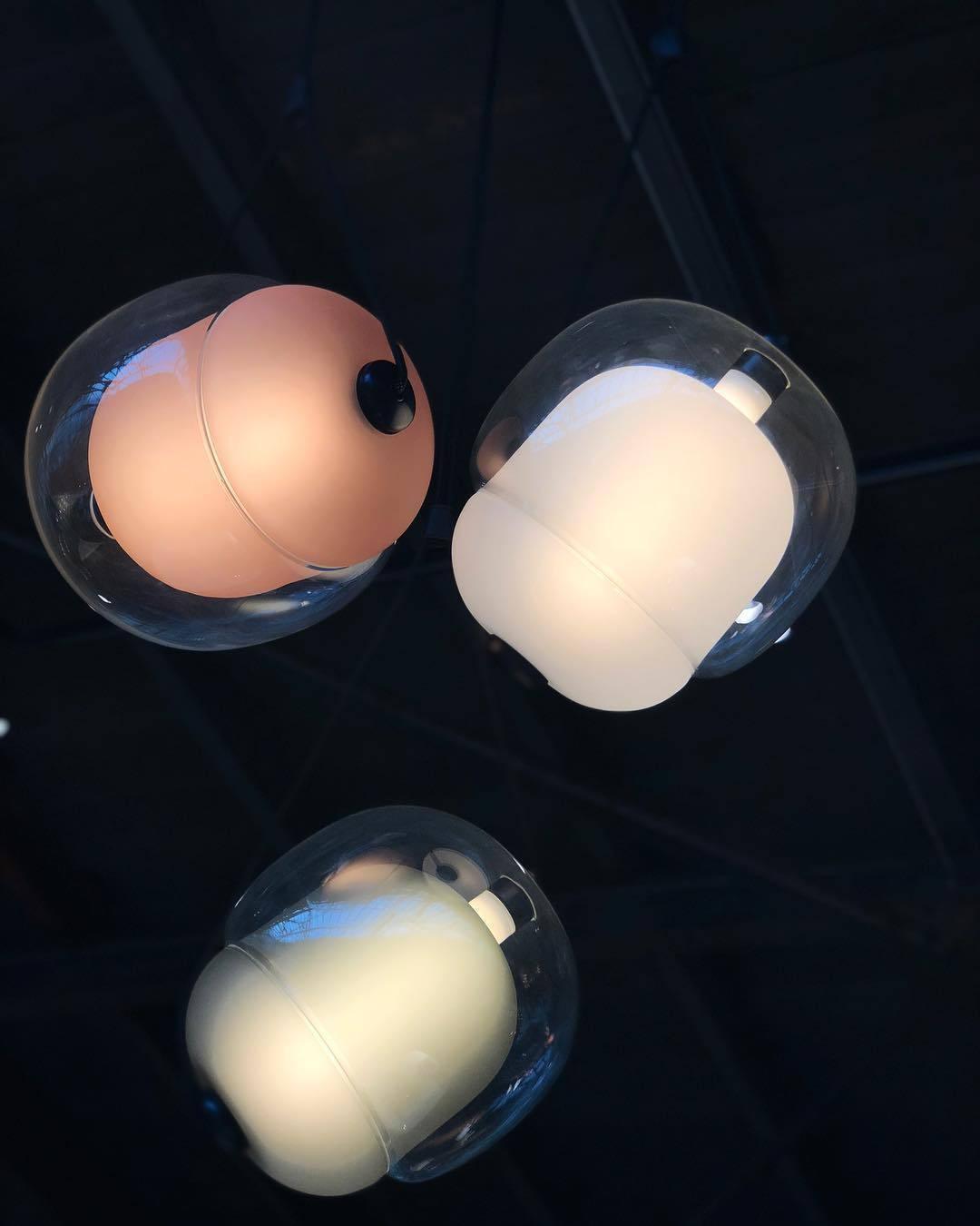 Ovexa lampada a sospensione contemporanea in vetro