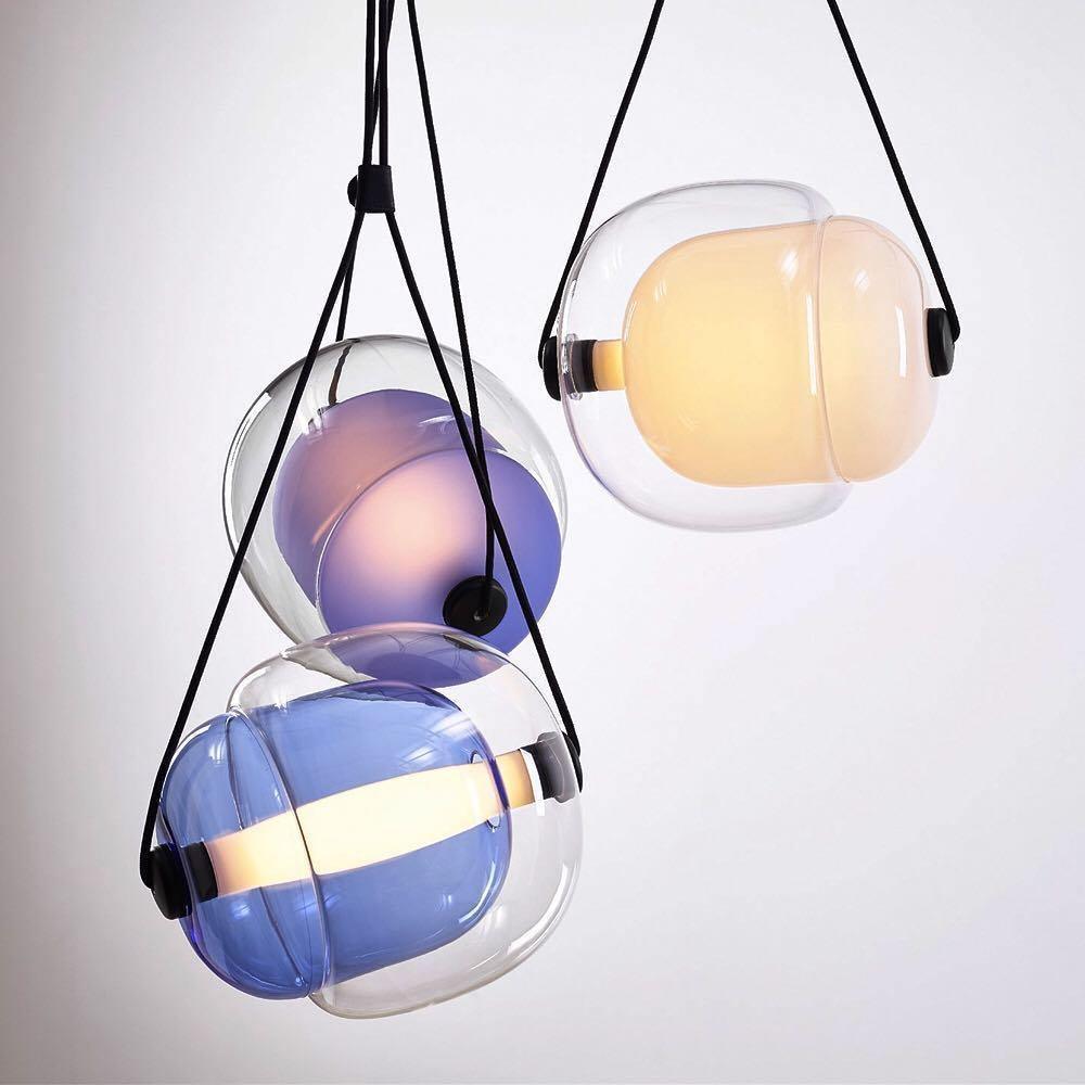 Ovexa lampada a sospensione contemporanea in vetro