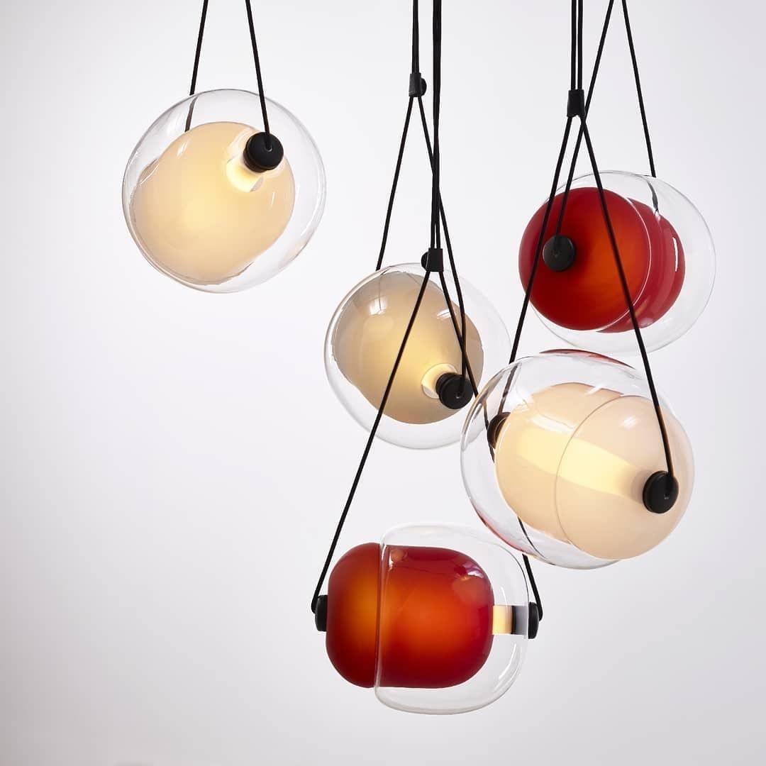 Ovexa lampada a sospensione contemporanea in vetro