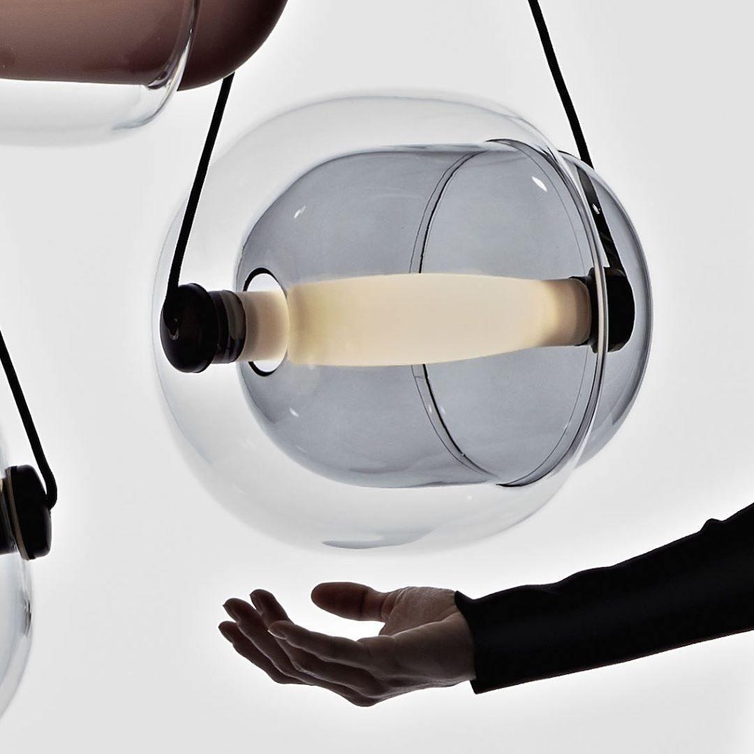 Ovexa lampada a sospensione contemporanea in vetro