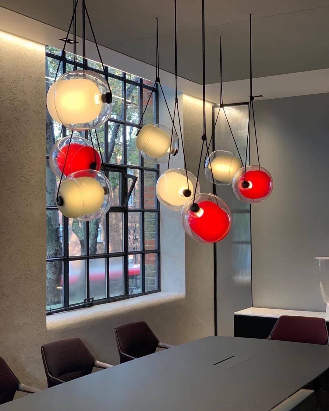 Ovexa lampada a sospensione contemporanea in vetro
