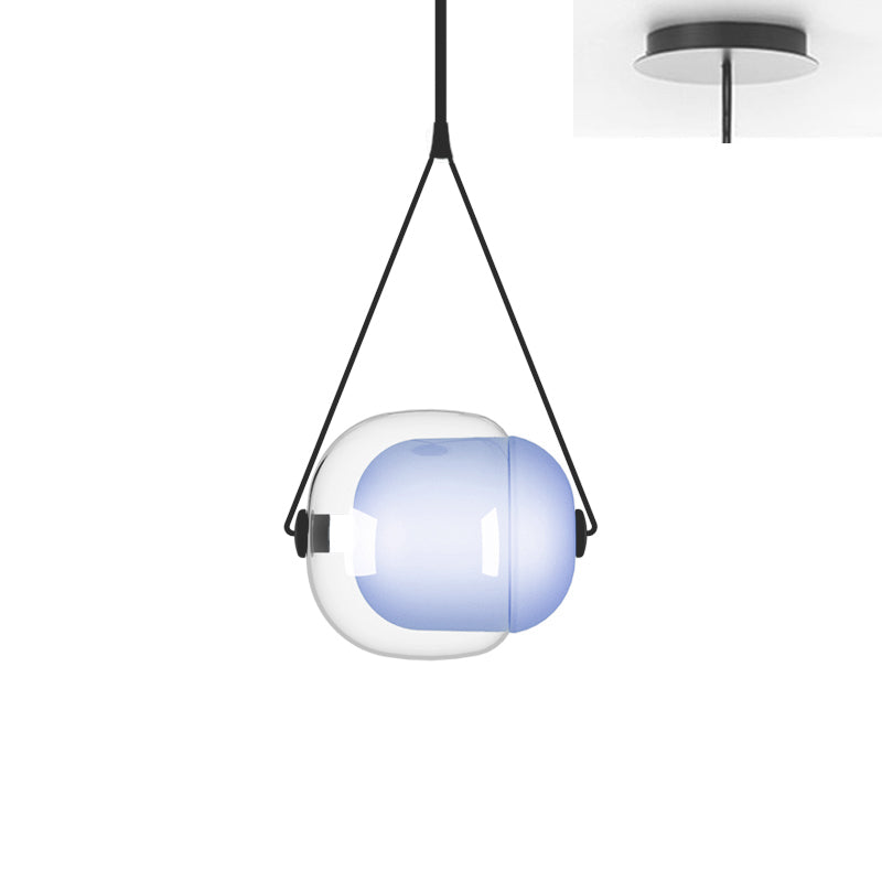 Ovexa lampada a sospensione contemporanea in vetro
