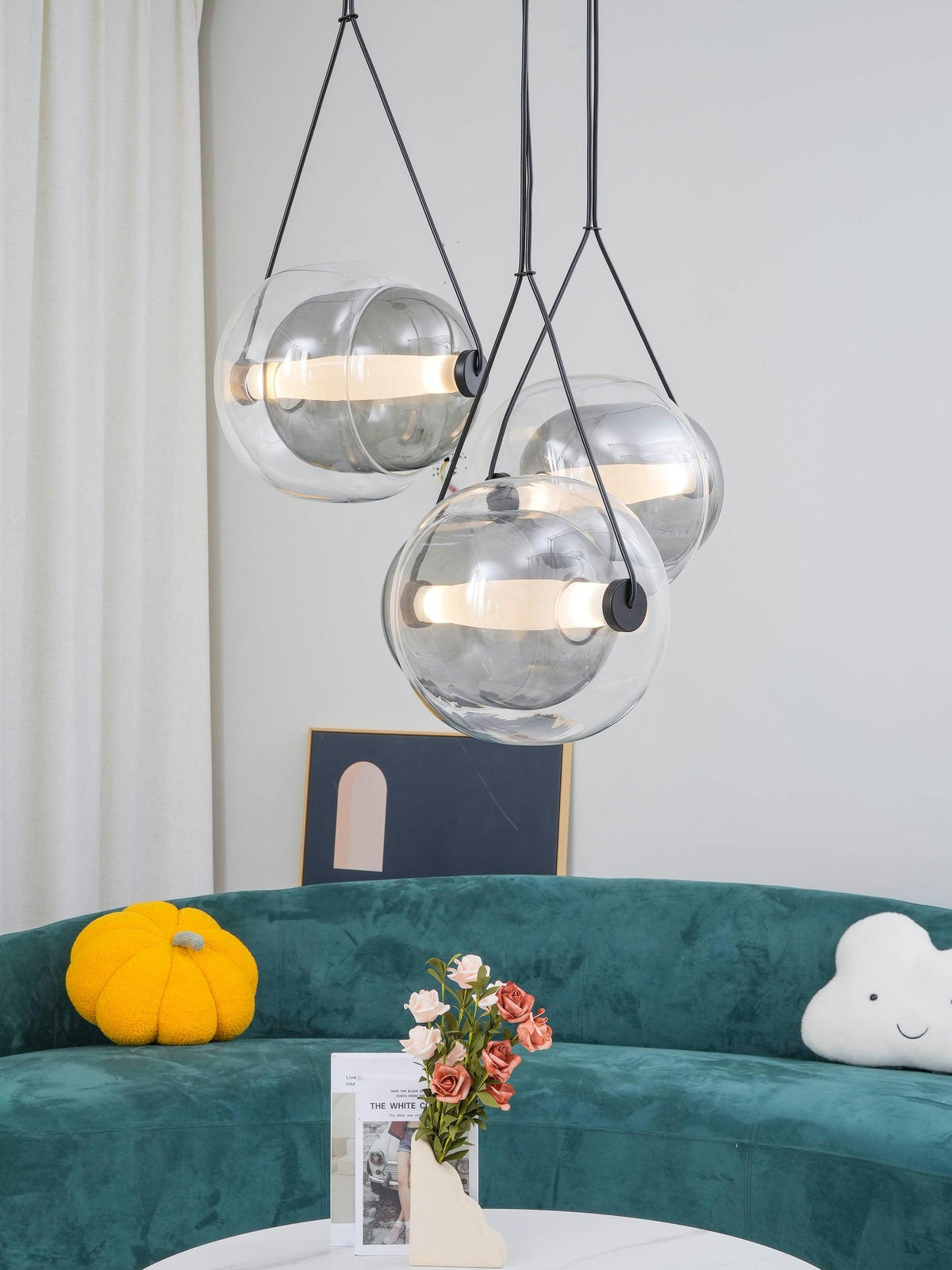 Ovexa lampada a sospensione contemporanea in vetro
