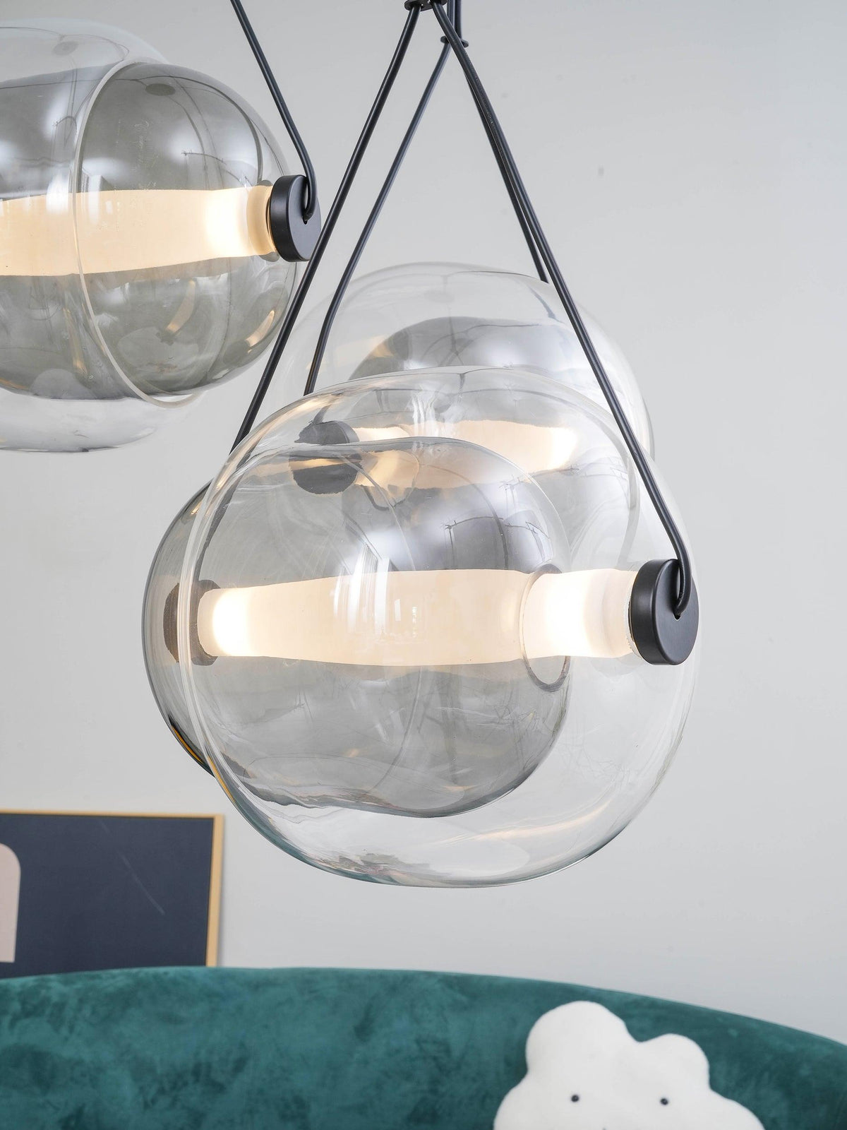 Ovexa lampada a sospensione contemporanea in vetro