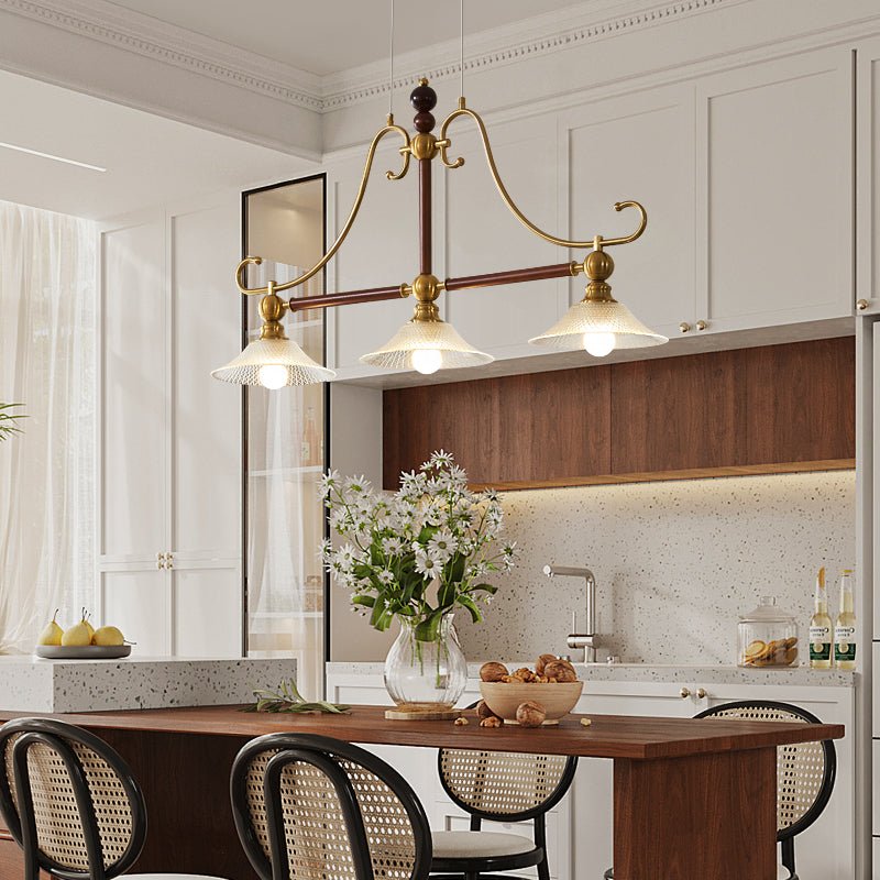 Ivvinisra Elegance vintage Island lampada a sospensione in legno
