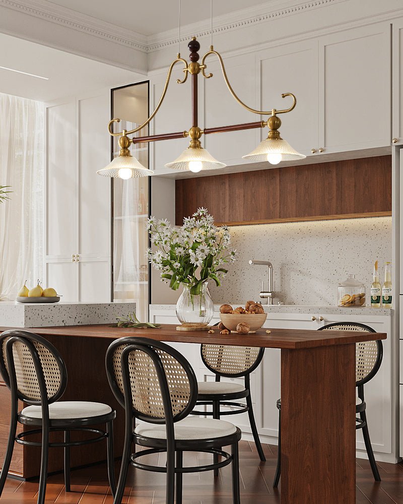 Ivvinisra Elegance vintage Island lampada a sospensione in legno