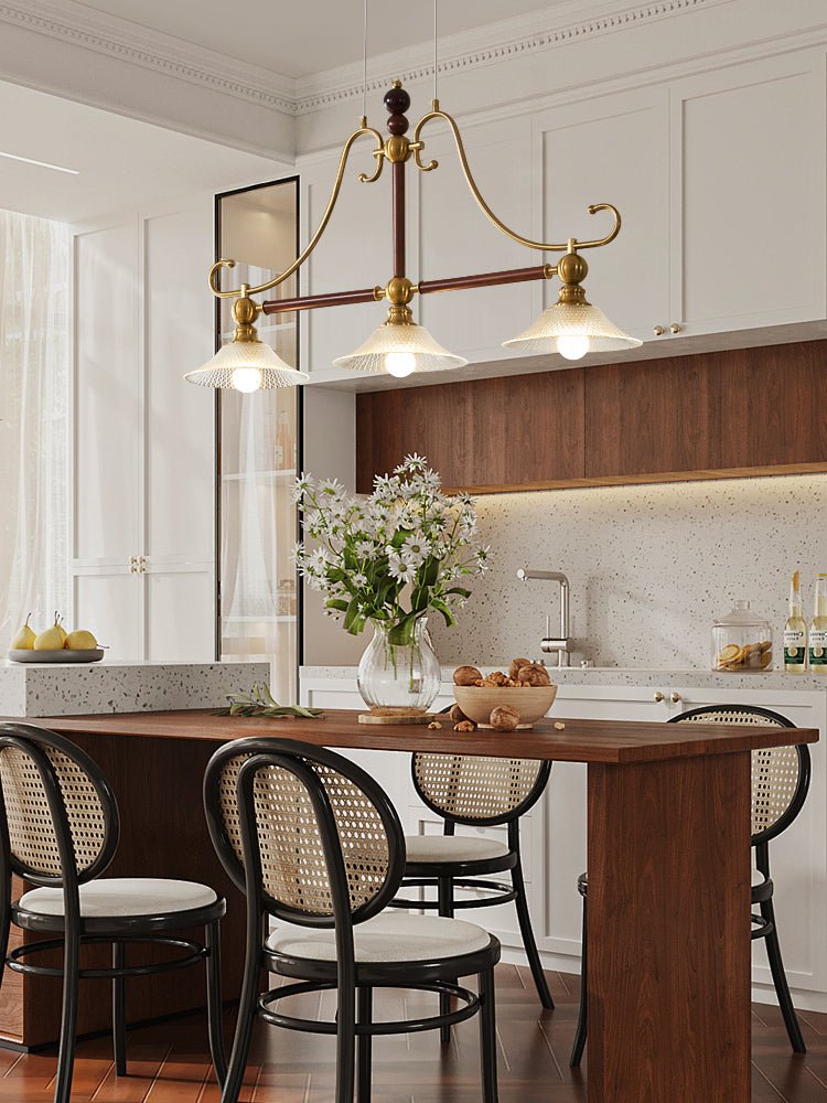 Ivvinisra Elegance vintage Island lampada a sospensione in legno