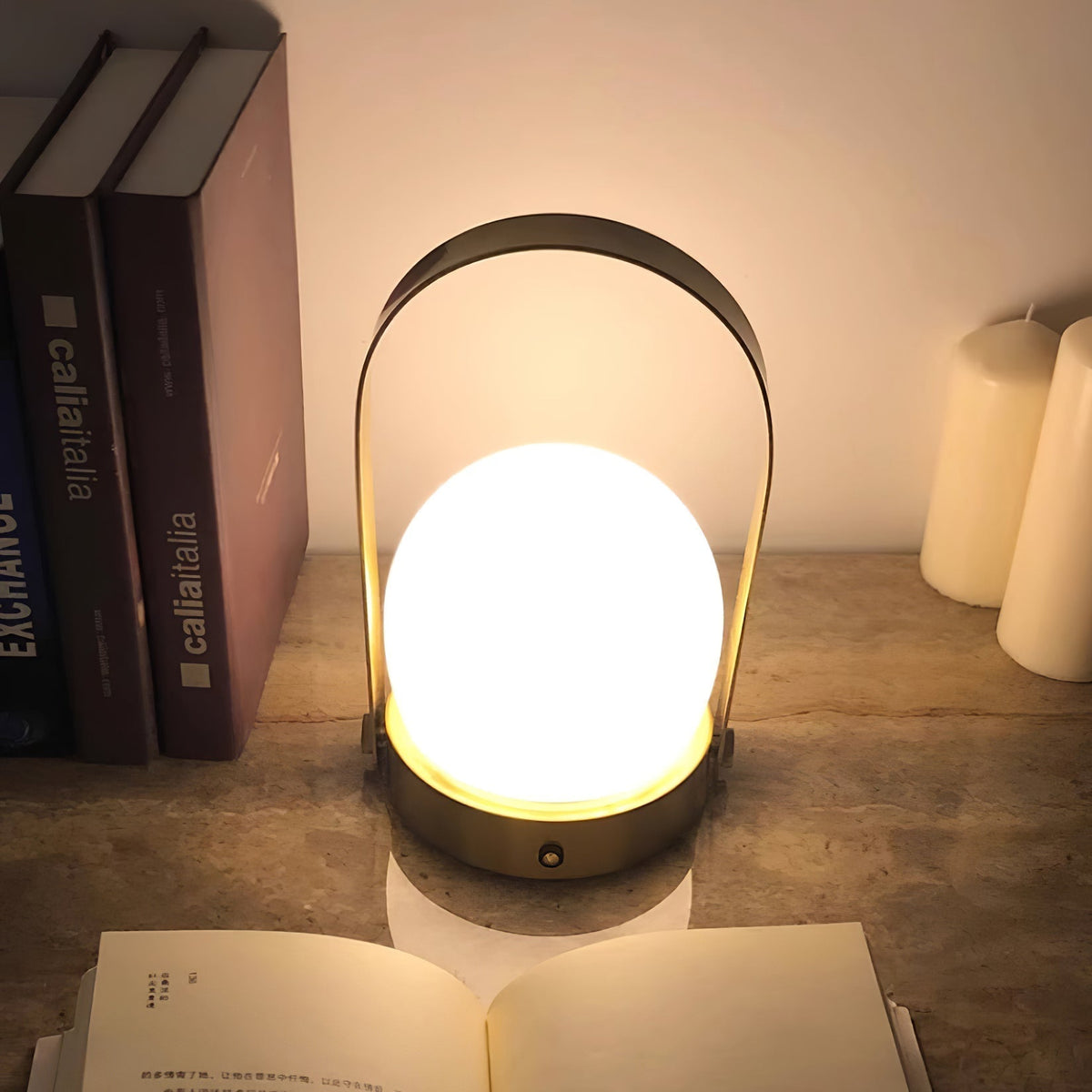 Zenon lampada da tavolo in vetro minimalista