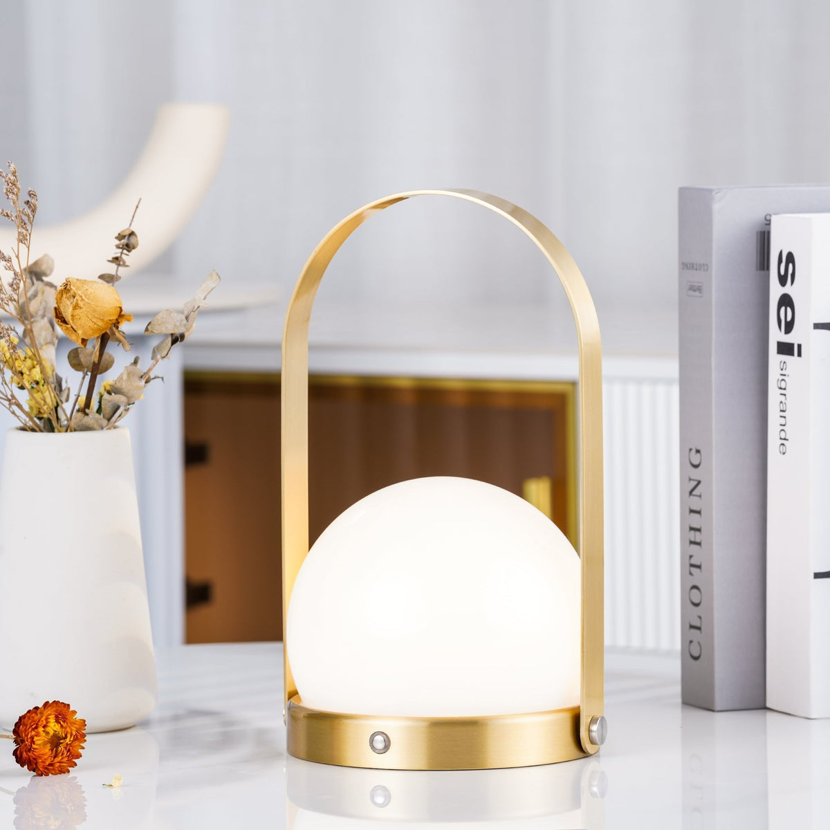 Zenon lampada da tavolo in vetro minimalista