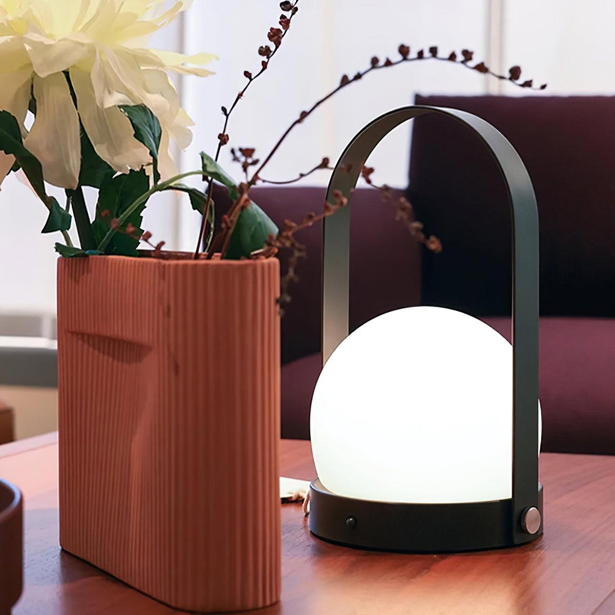 Zenon lampada da tavolo in vetro minimalista