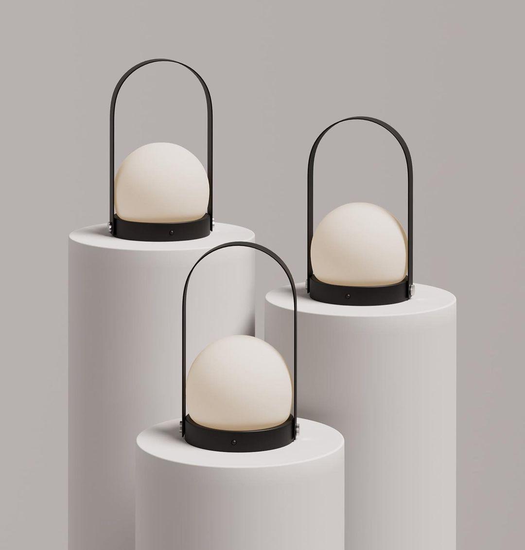 Zenon lampada da tavolo in vetro minimalista