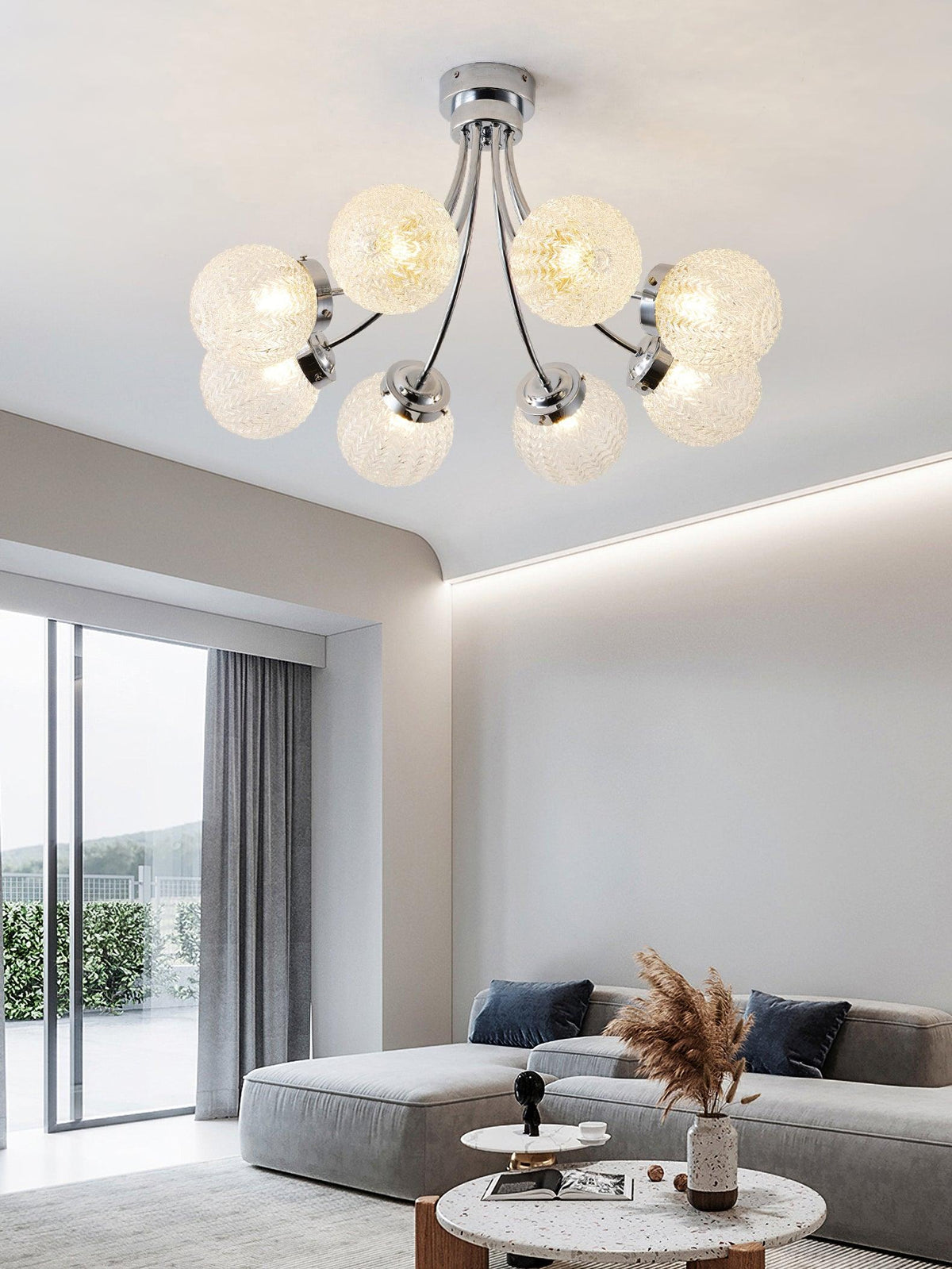 Quve lampada da soffitto in vetro