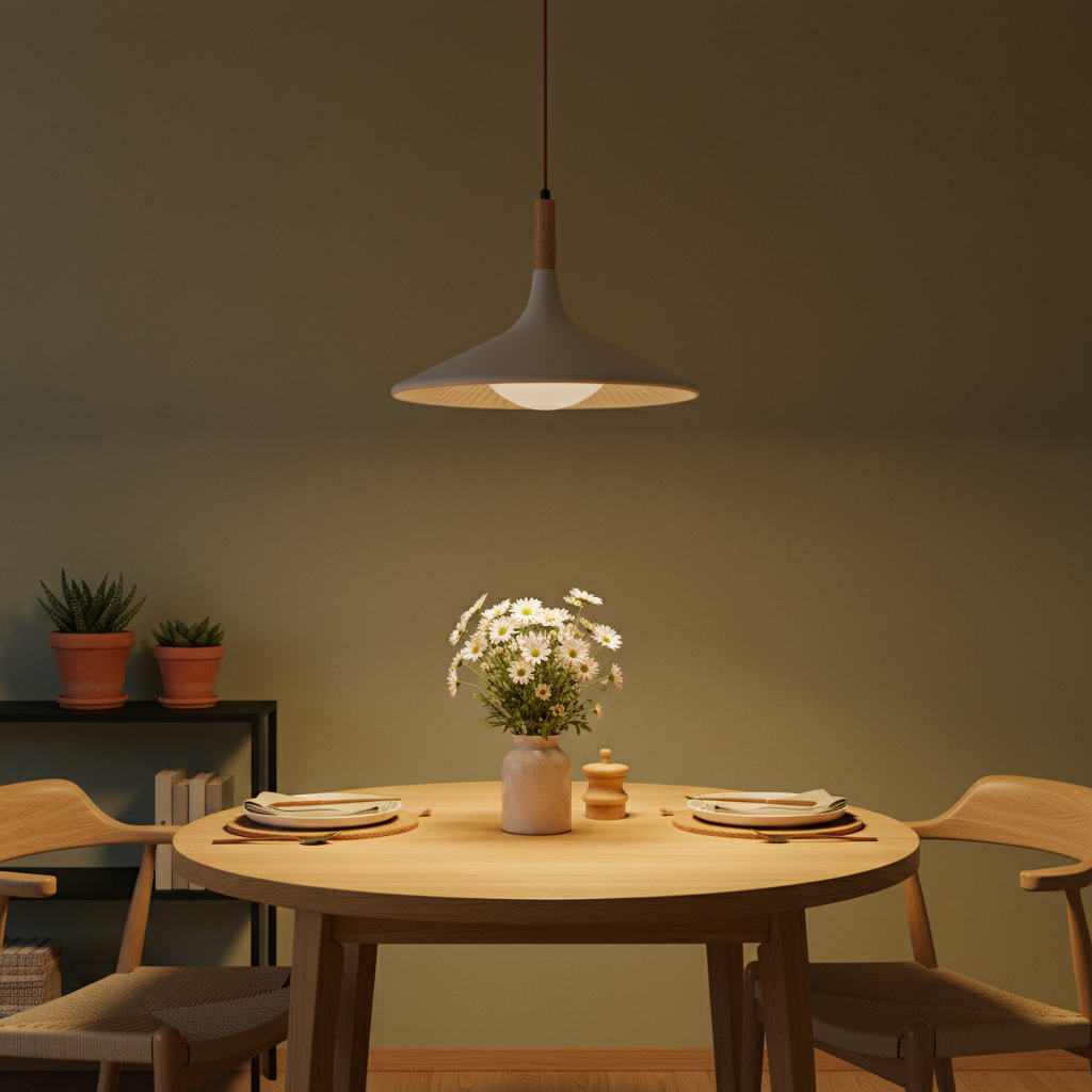 Lampada a sospensione in legno