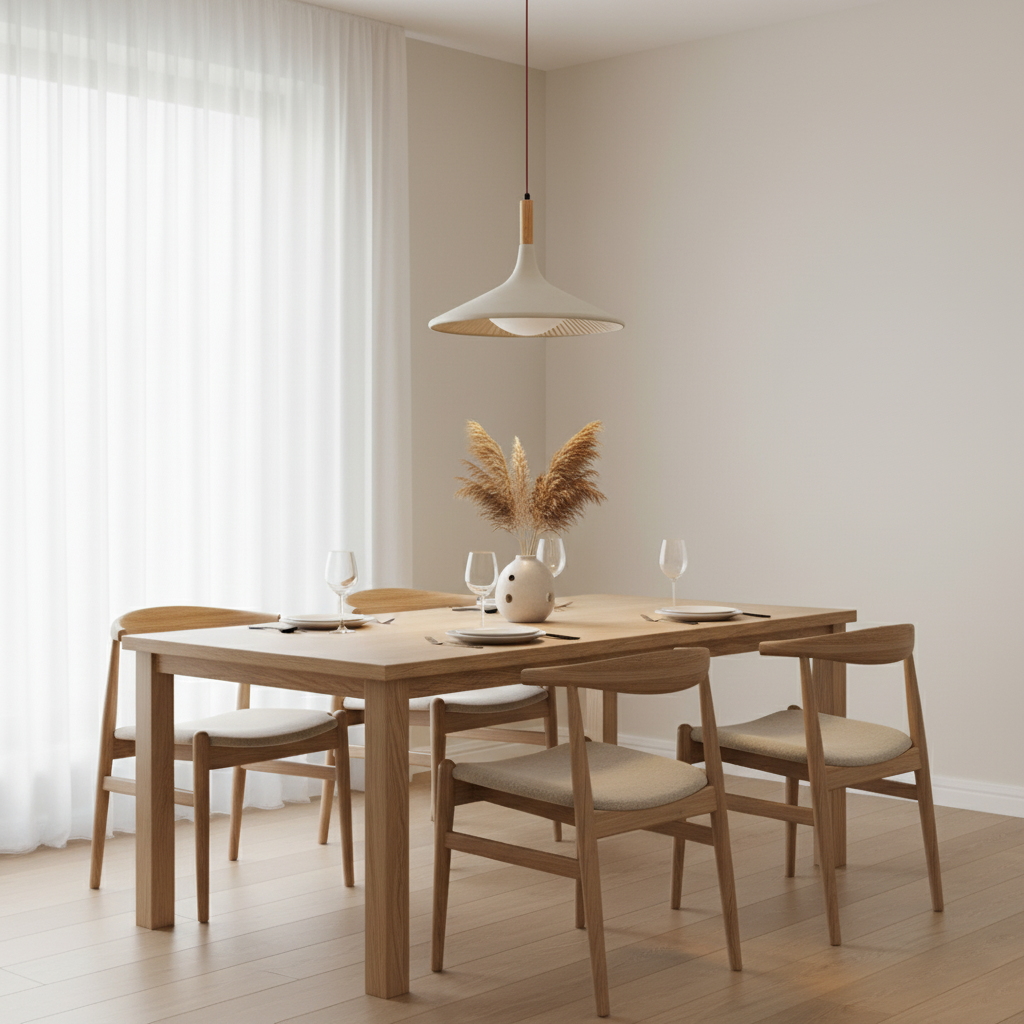 Lampada a sospensione in legno