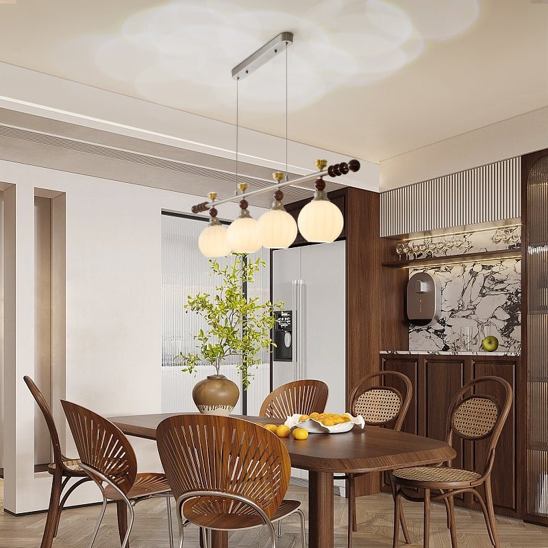 Otheia Eleganza vintage lineare in legno lampada a sospensione
