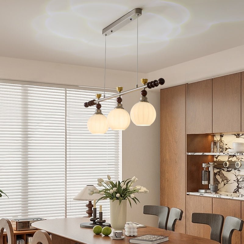 Otheia Eleganza vintage lineare in legno lampada a sospensione