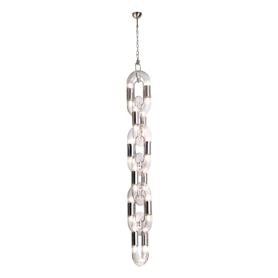 Lampada a sospensione in acciaio inox moderno a catena